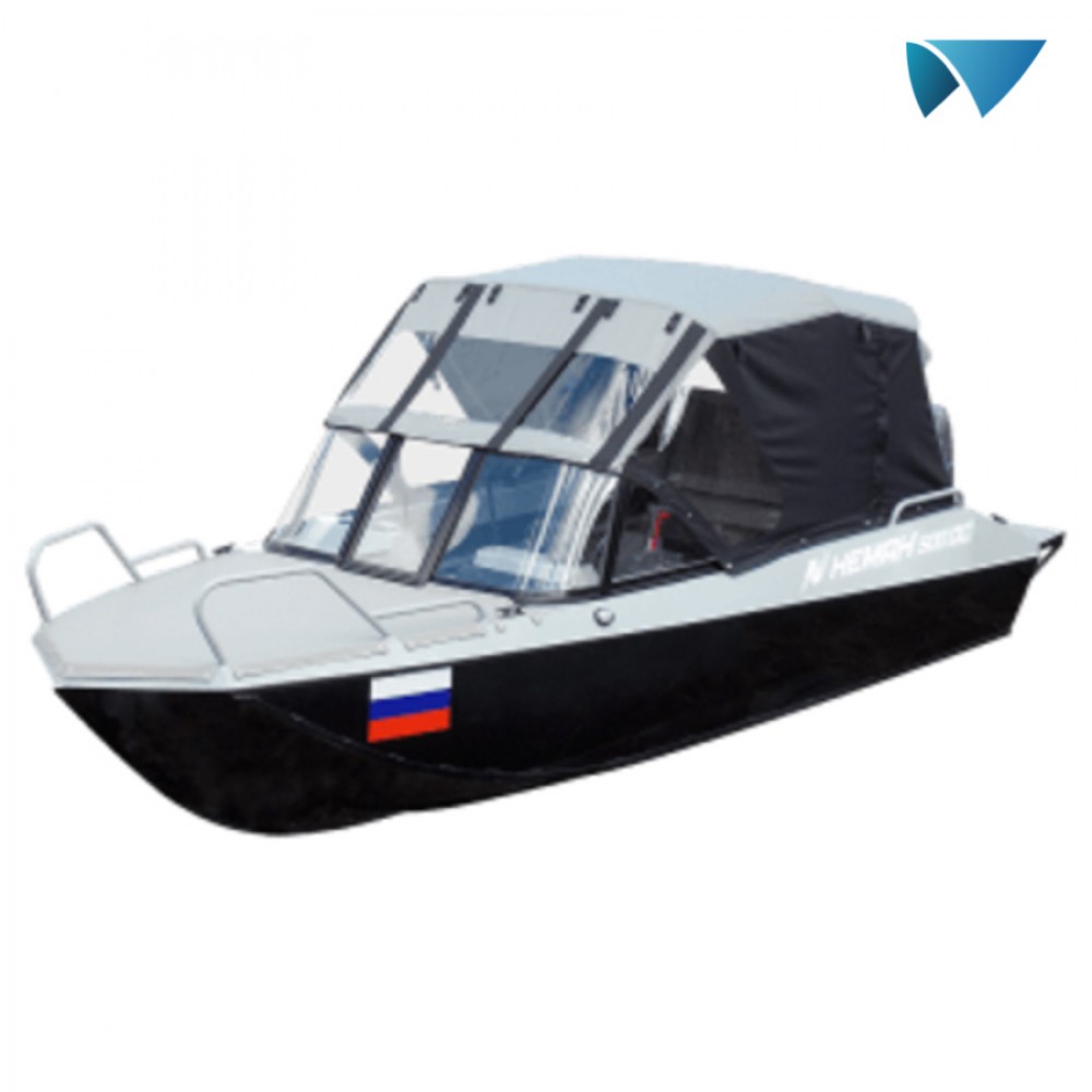 Ходовой тент «Рубка-СТС» для лодки «Неман-500 DC» на штатное заводское стекло