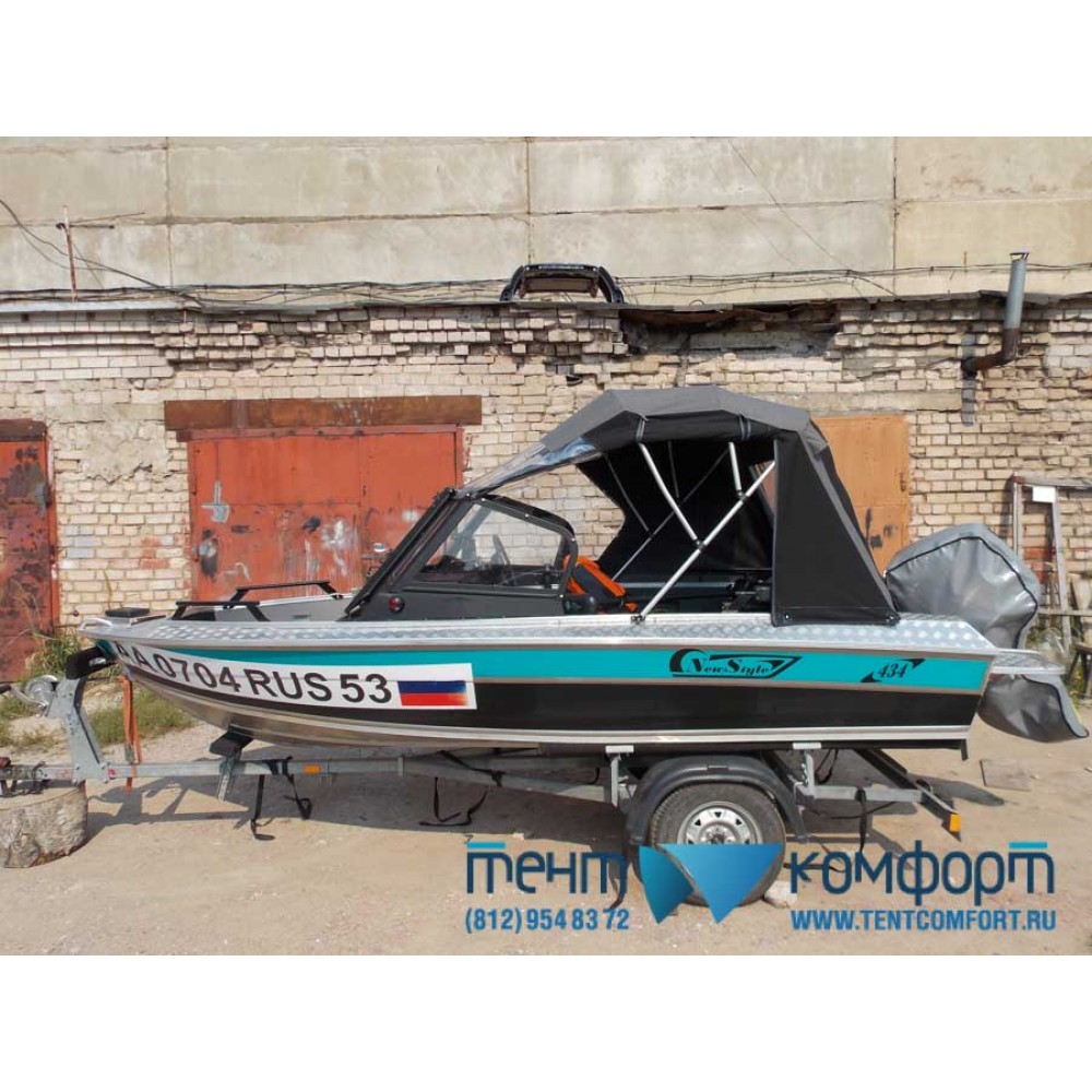 Трехопорные дуги для ходового тента на лодку Wellboat 434 NS