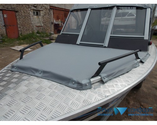 Носовой (палубный) тент для лодки Wellboat-41-4 (Вельбот-41-4)