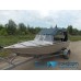 Ходовой тент «Рубка-СТС» для лодки «Wyatboat-460 DCM» на штатное заводское стекло